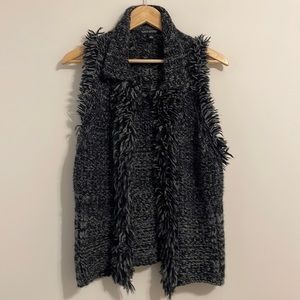 Banana Republic navy Italian Yarn wool and alpaca blend cardigan vest